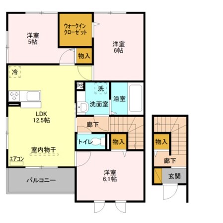 シャルム Aの物件間取画像